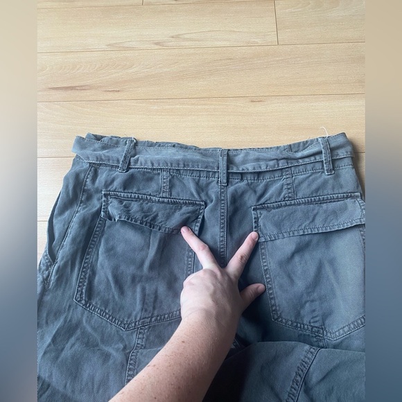 Zara Cropped Belted Trousers Lyocell/ Cotton Blend Size Small - Picture 12 of 15